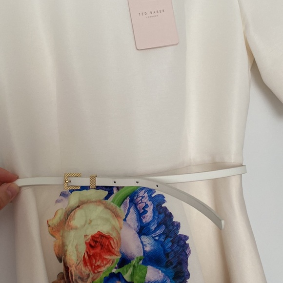 Ted BakerTapestry Flora' Belted Fit & Flare Dress - Picture 4 of 14